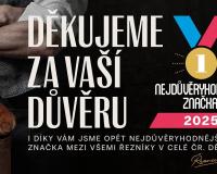 Kostelecké uzeniny patří mezi Nejdůvěryhodnější značky 2025